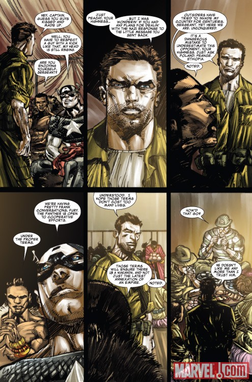 CAPTAIN AMERICA/BLACK PANTHER: FLAGS OF OUR FATHERS #2 preview art by Denys Cowan and Klaus Jansen