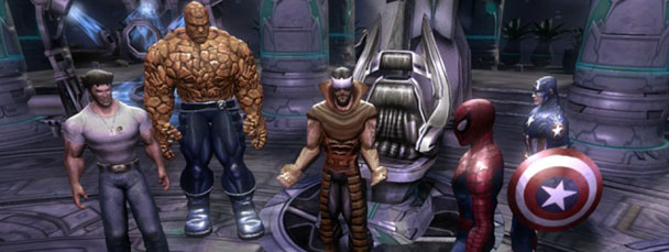 Image Featuring Captain America, Gorgon, Spider-Man, Thing