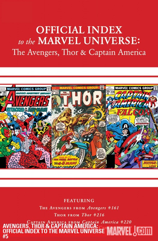 Avengers, Thor & Captain America: Official Index to the Marvel Universe (2010) #5