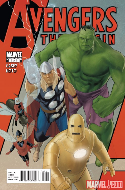 AVENGERS: THE ORIGIN #5 cover by Phil Noto