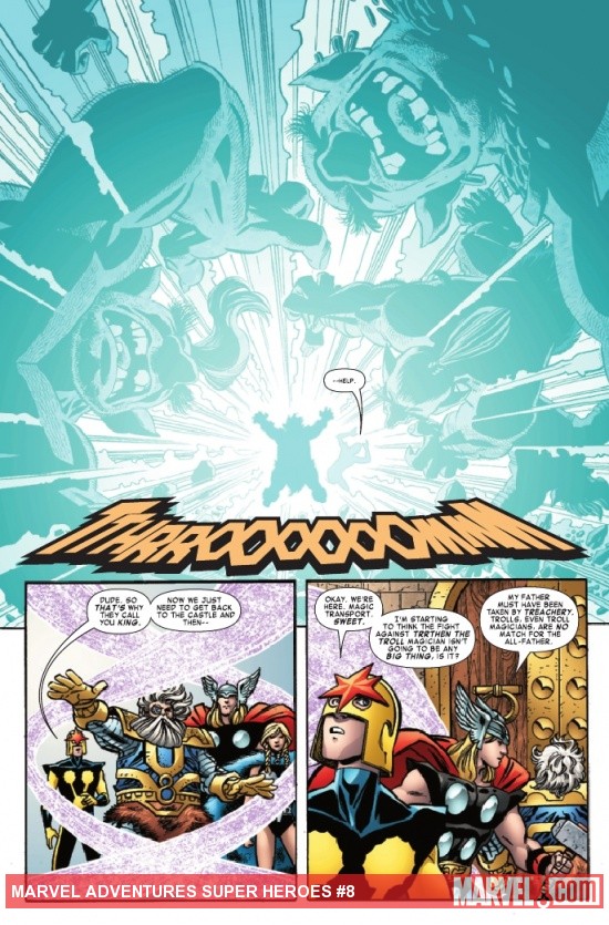 MARVEL ADVENTURES SUPER HEROES #8 preview page by Scott Koblish