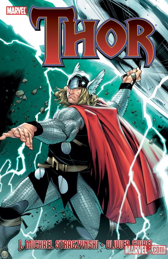 Thor by JMS volume one trade paperback cover by Olivier Coipel