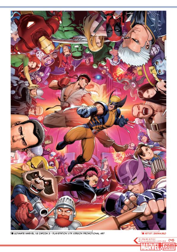 Marvel vs. Capcom: Official Complete Works Promotional Art by Shinkiro