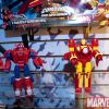 Marvel Transformers figures at the Hasbro showroom
