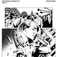 THE MARVELS PROJECT #3 black and white preview art by Steve Epting