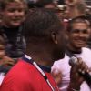 John Dokes works the crowd