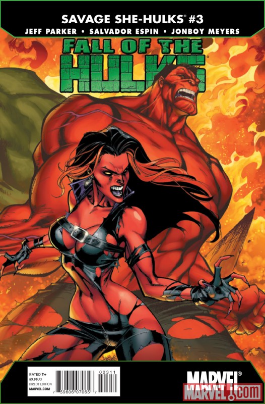 FALL OF THE HULKS: SAVAGE SHE-HULKS #3 cover by J. Scott Campbell