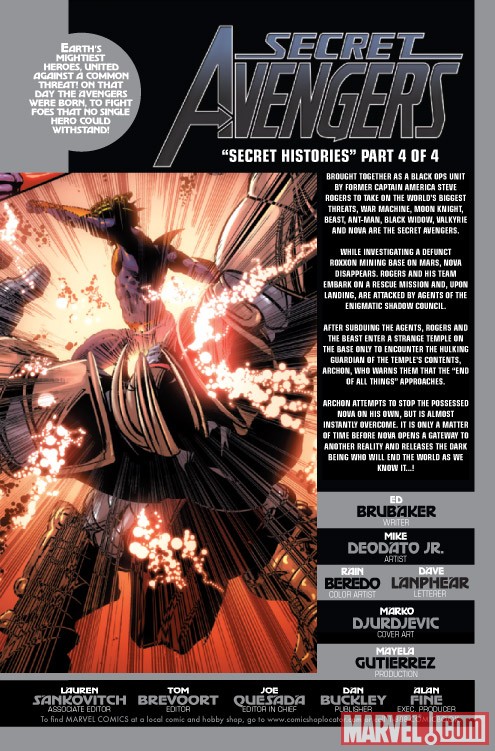 Secret Avengers #4 recap page