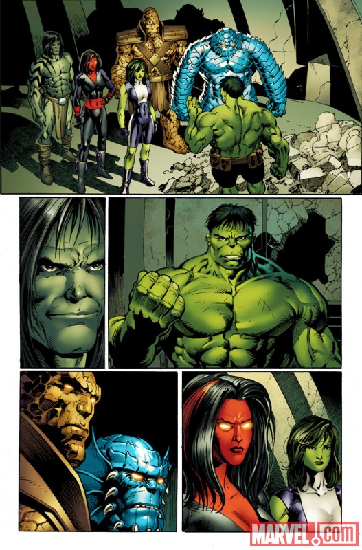 Image Featuring Hulk, Rick Jones, She-Hulk (Jennifer Walters), Korg