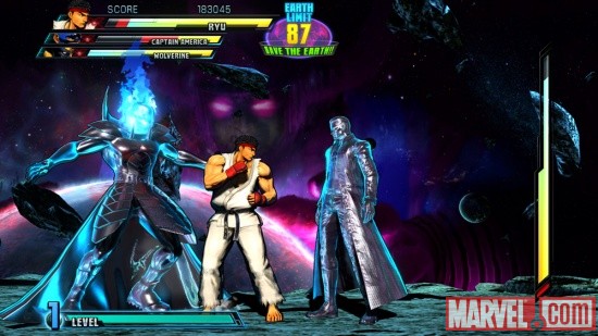 Marvel vs. Capcom 3 screenshot: Galactus vs. Ryu