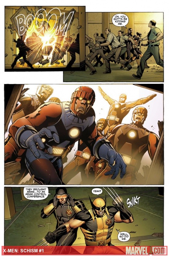 X-Men: Schism #1 preview page by Carlos Pacheco