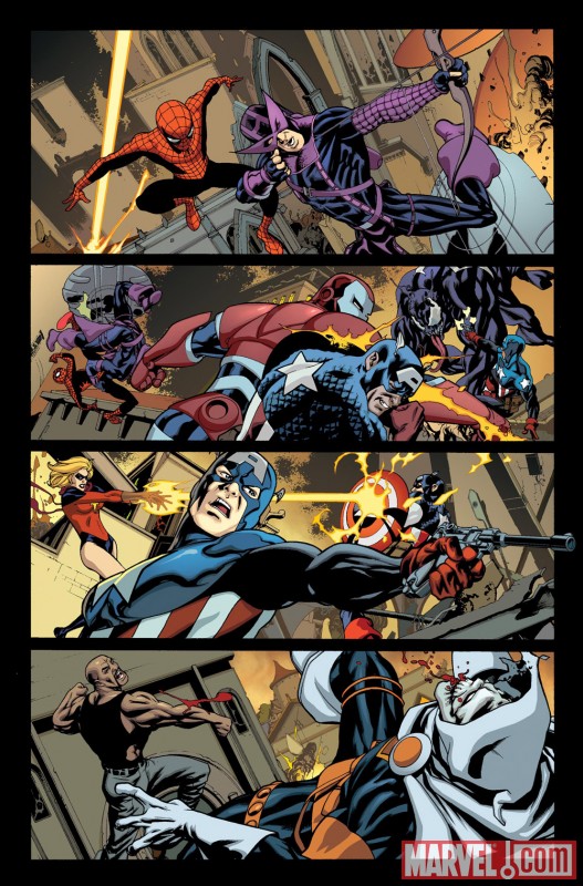 Image Featuring Moonstone, The Winter Soldier, Venom (Mac Gargan), Bullseye, Luke Cage, Captain America, Norman Osborn, Spider-Man