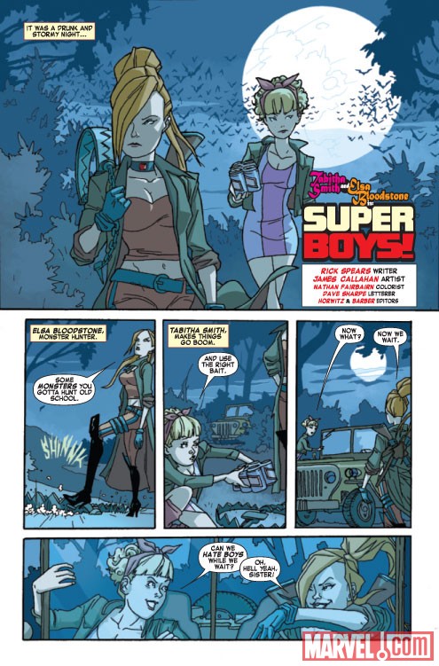 MARVEL HEARTBREAKERS #1 Art by James Callahan