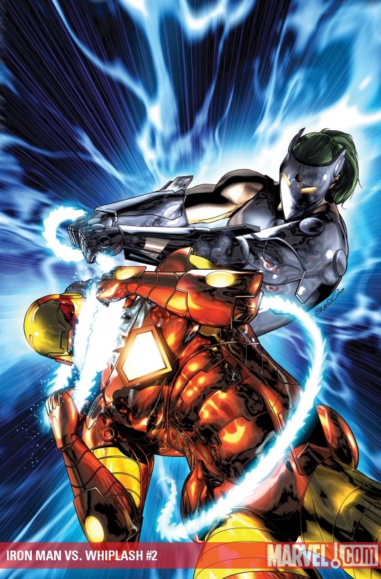 Iron Man vs. Whiplash #2 cover by Brandon Peterson