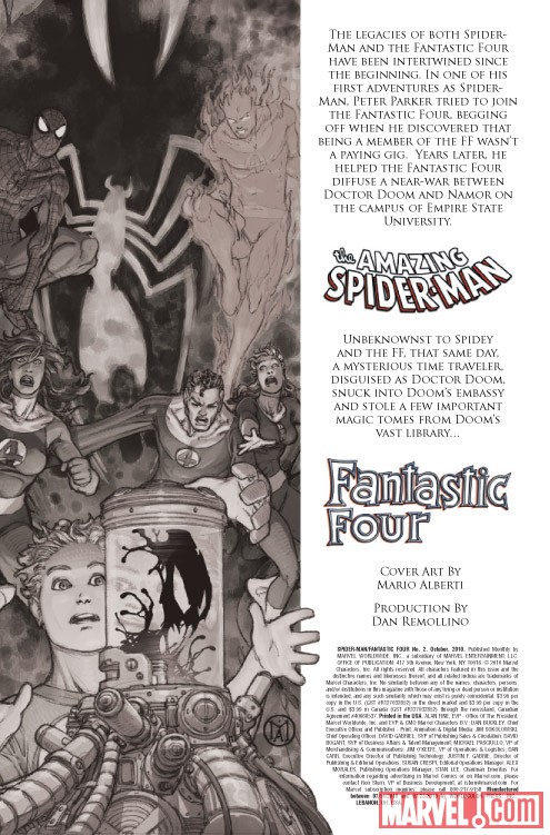 SPIDER-MAN/FANTASTIC FOUR #2 recap page