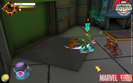 A screenshot from Super Hero Squad Online