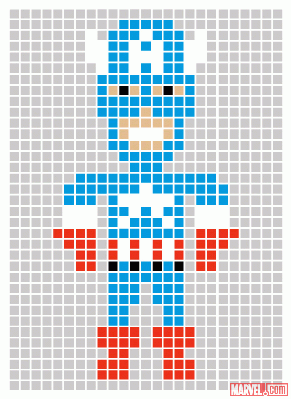 Captain America Post-it Template