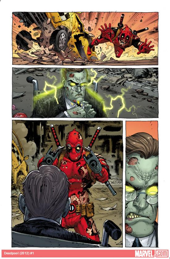 Deadpool (2012) #1 preview art by Tony Moore