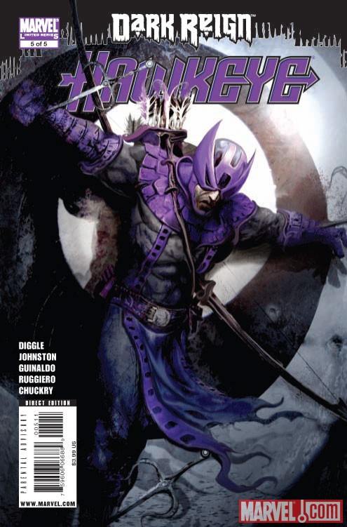 PREVIEW: Dark Reign: Hawkeye #5 Cover by Clint Langley