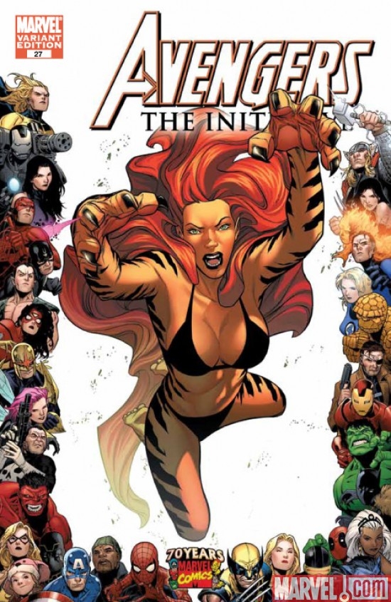AVENGERS: THE INITIATIVE #27 variant cover by Rafa Sandoval