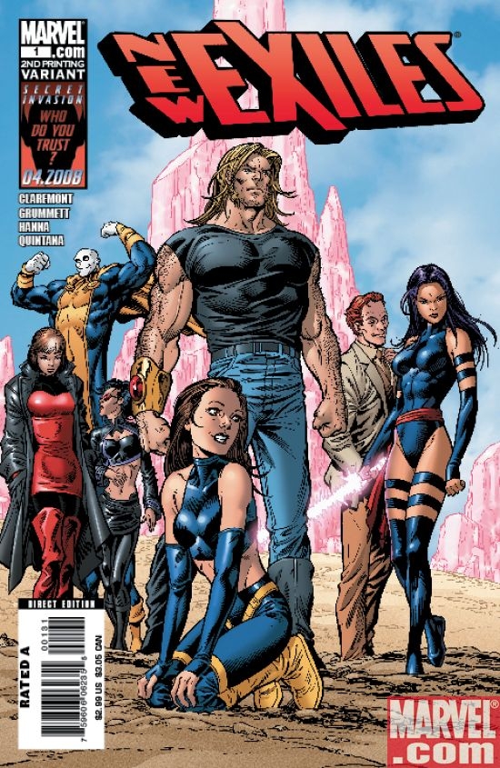 NEW EXILES #1 Second Printing Variant