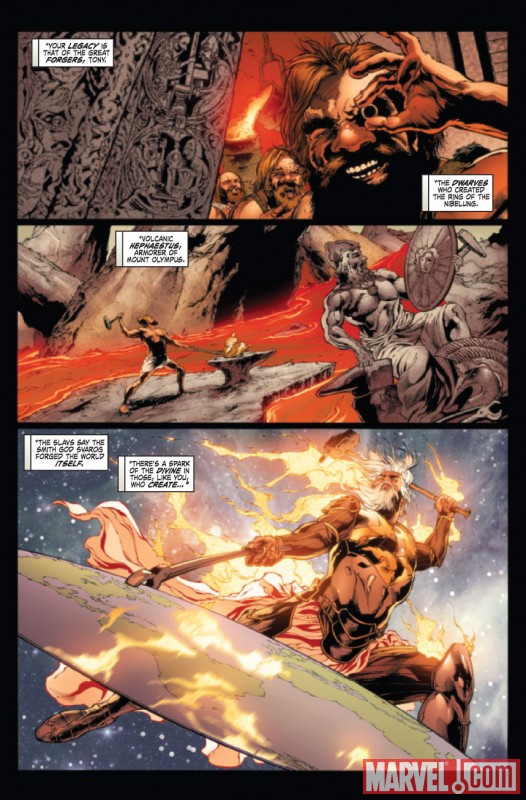 IRON MAN LEGACY #1 preview art by Steve Kurth