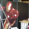 Marvel booth, mid-construction
