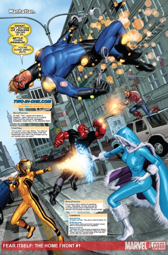 Fear Itself: The Home Front #1 preview art by Mike Mayhew 