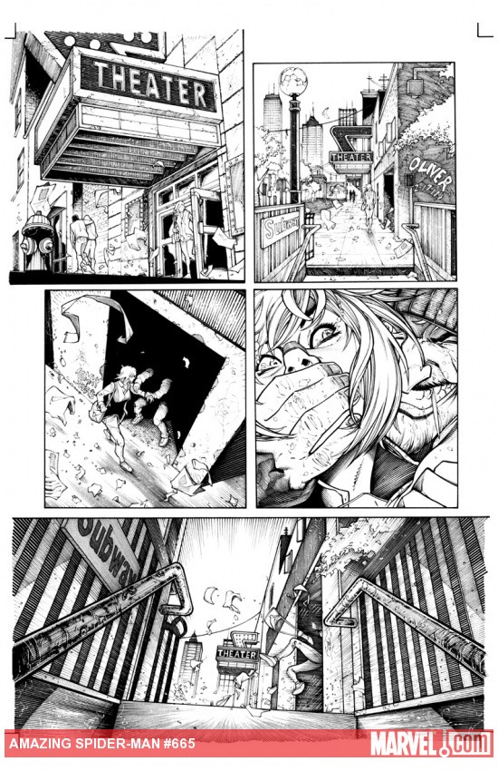 Amazing Spider-Man #665 inked preview art by Ryan Stegman