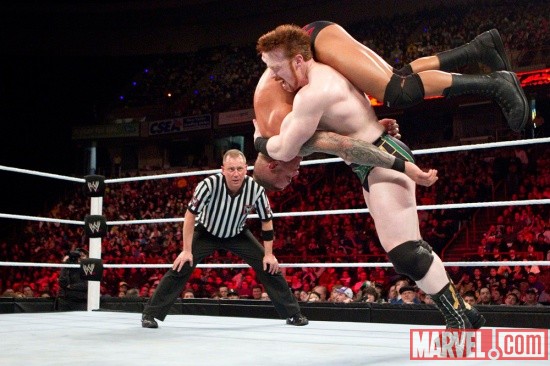 Sheamus slams Randy Orton