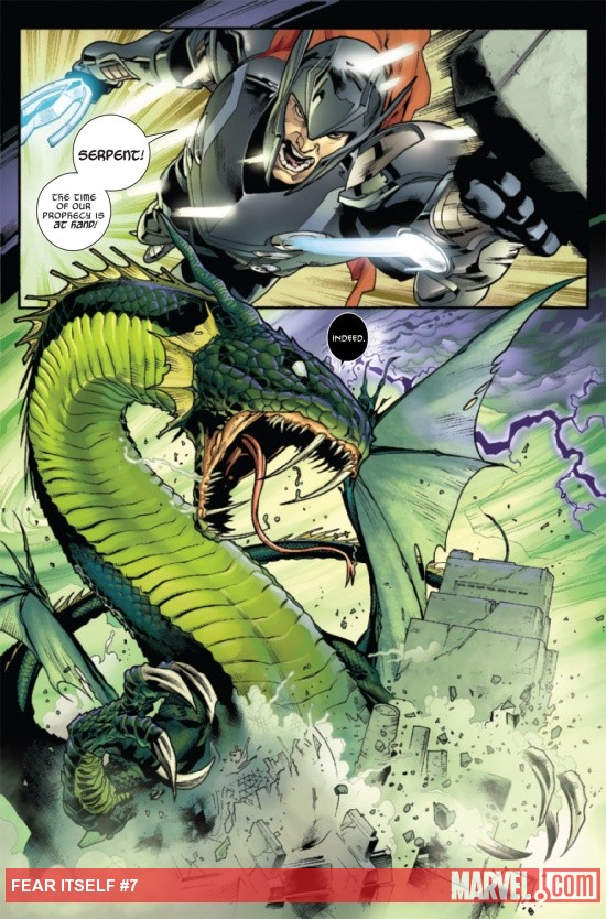 Fear Itself #7 interior page by Stuart Immonen