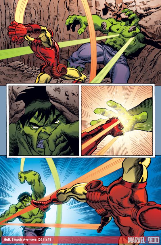 Hulk Smash Avengers #1 preview art by Ron Frenz