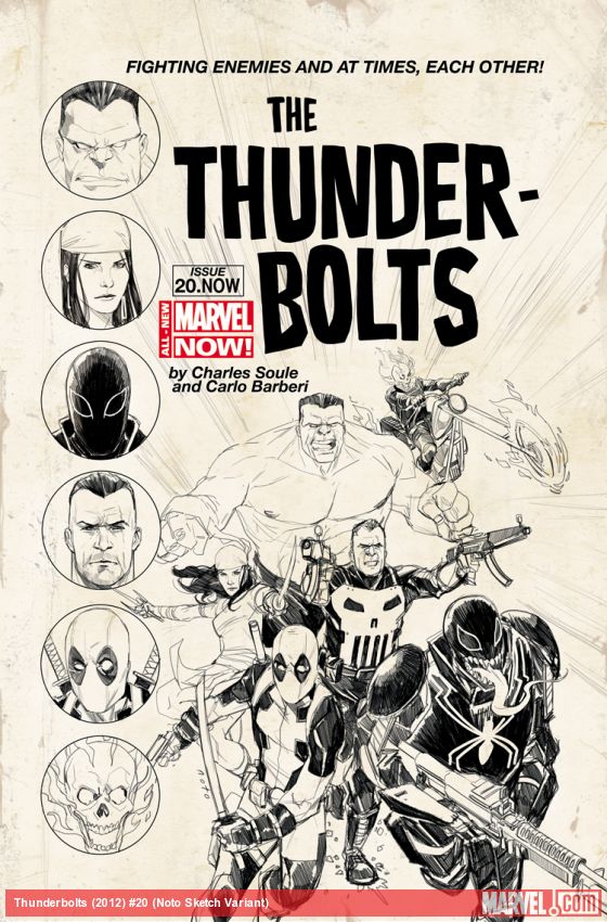 Thunderbolts (2012) #20 (Noto Sketch Variant)