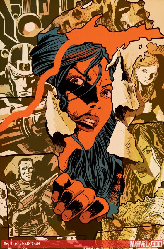 Red She-Hulk #67 cover by Francesco Francavilla