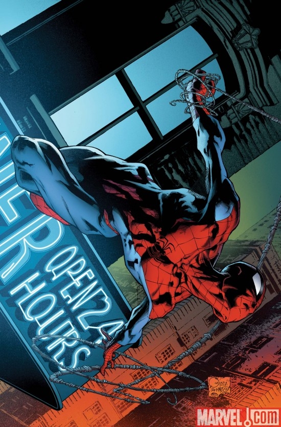 Joe Q's Cover to AMAZING SPIDER-MAN #592