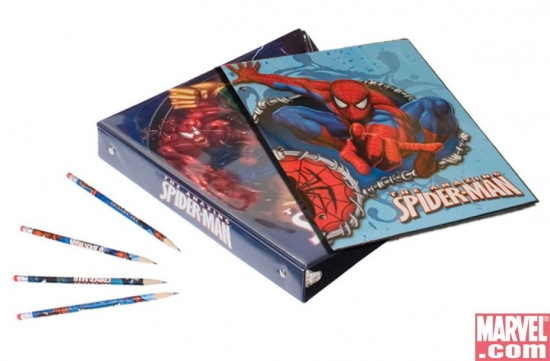 Spider-Man notebooks and pencils by Fashion Accessory Bazaar