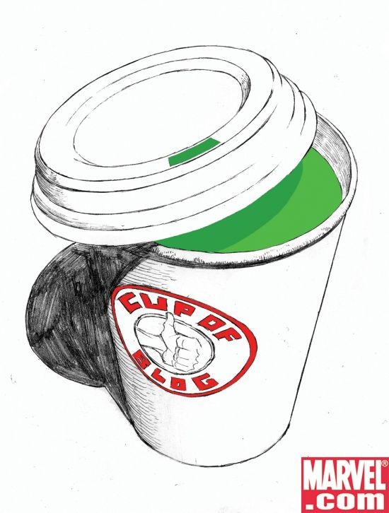 Cup of Blog art by Joe Quesada