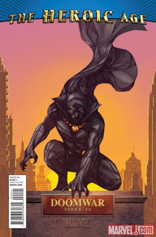 DOOMWAR #4 Heroic Age variant cover by Khoi Pham