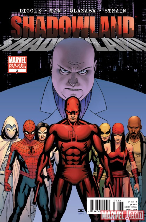 SHADOWLAND #2 variant cover by John Cassaday