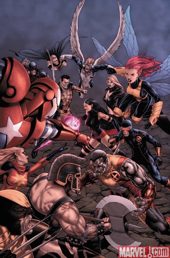 DARK AVENGERS/UNCANNY X-MEN: EXODUS #1 cover by Steve McNiven