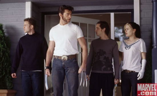 Iceman, Wolverine, Pyro and Rogue