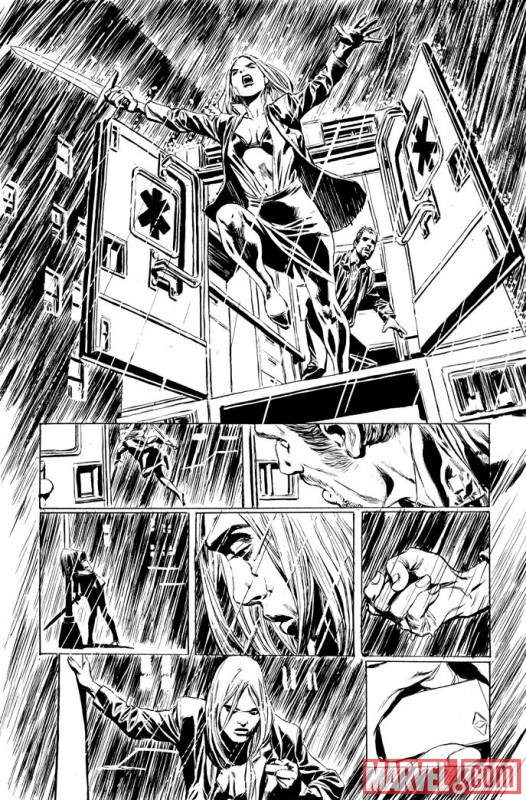 VALKYRIE #1 black and white preview art by Phil Winslade 5