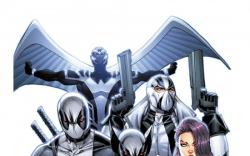 Image Featuring Archangel, Deadpool, Fantomex, Psylocke, Wolverine