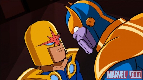 Nova and Thanos face off in The Super Hero Squad Show