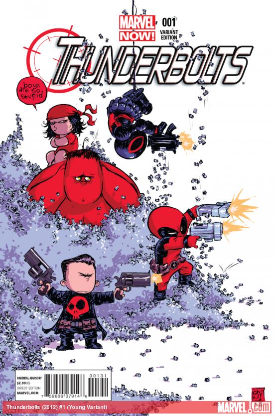 cover from Thunderbolts (2012) #1 (YOUNG BABY VARIANT)