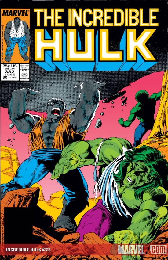 INCREDIBLE HULK #332 COVER