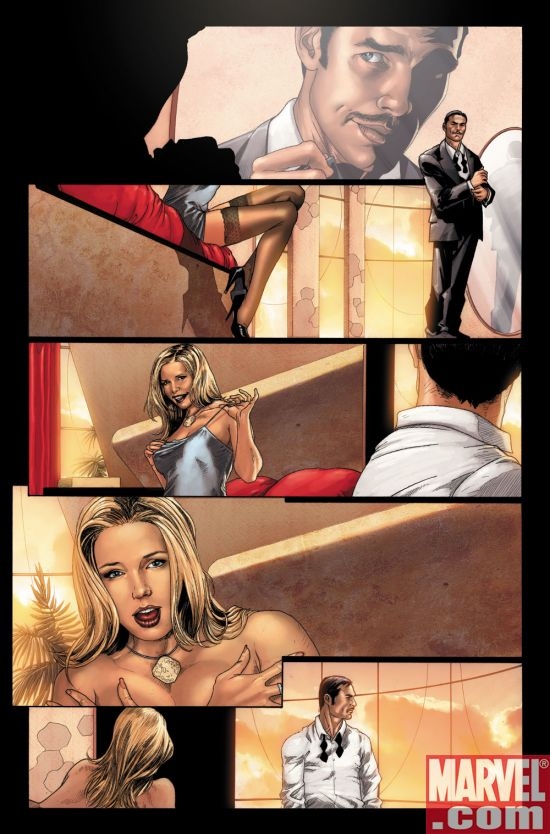INVINCIBLE IRON MAN #1 interior art by Salvador Larroca