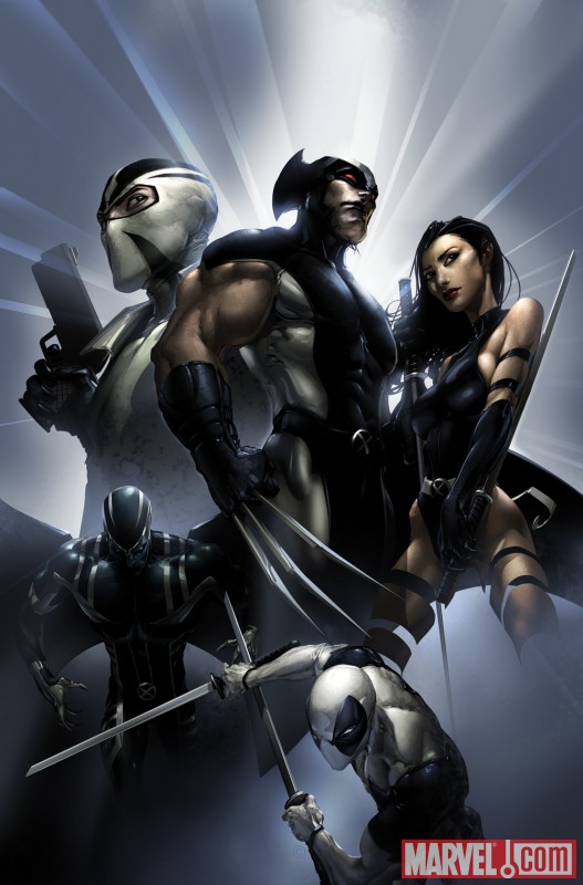 Image Featuring Archangel, Deadpool, Fantomex, Psylocke, Wolverine