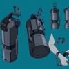 AIM supersonic weapon concept art from the Wolverine anime