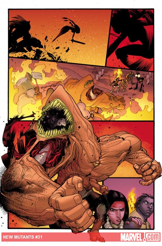 New Mutants (2009) #31 preview art by David Lafuente